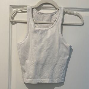 lululemon athletica White Ribbed Crop Top